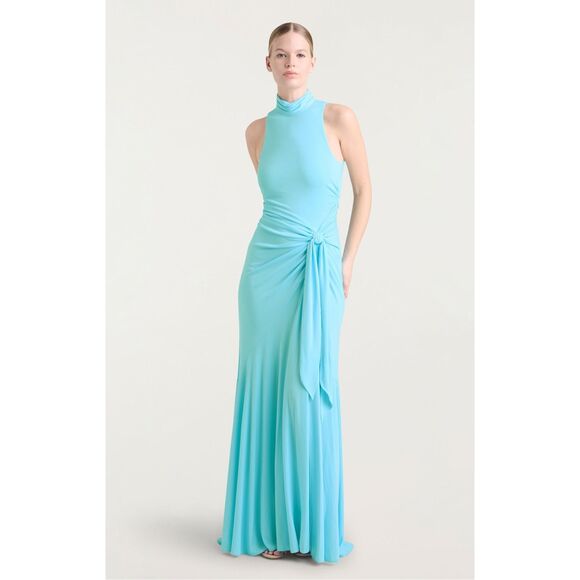Cinq à Sept Rori High-Neck Knot-Waist Gown Size US 0 $595 - Picture 2 of 12